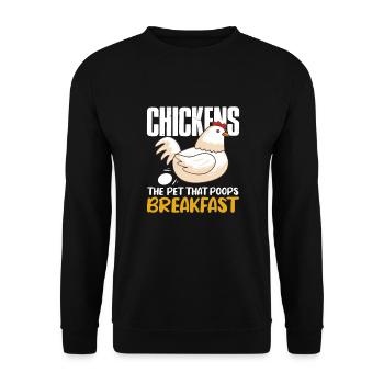 Chicken Farm Poultry Rooster Chickens Gift - Unisex Sweatshirt - black - Front - Alina (178cm) & Michal (187cm)