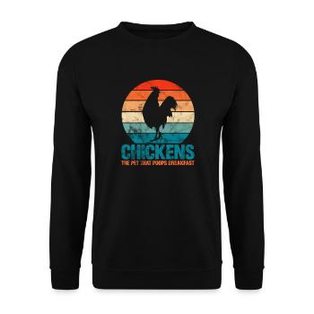 Poulet - Sweat-shirt Unisexe - noir - Devant - Alina (178cm) & Michal (187cm)