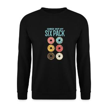Donut Fitness - Unisex Pullover - Schwarz - Vorne - Alina (178cm) & Michal (187cm)