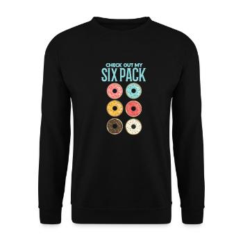 Donut Fitness Gym Workout Donuts Geschenk - Unisex Pullover - Schwarz - Vorne - Alina (178cm) & Michal (187cm)