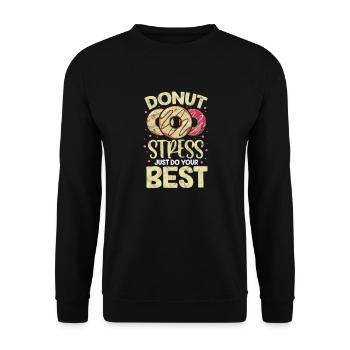 Beignet - Sweat-shirt Unisexe - noir - Devant - Alina (178cm) & Michal (187cm)