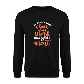 Mathematik - Unisex Pullover - Schwarz - Vorne - Alina (178cm) & Michal (187cm)