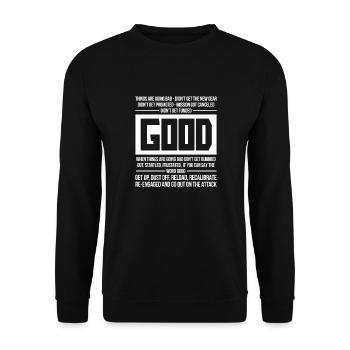 Motivation - Unisex Sweatshirt - black - Front - Alina (178cm) & Michal (187cm)