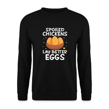 Chicken Farm Poultry Rooster Chickens Gift - Unisex Sweatshirt - black - Front - Alina (178cm) & Michal (187cm)