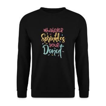Doughnut - Unisex Sweatshirt - black - Front - Alina (178cm) & Michal (187cm)