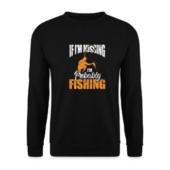 Angler - Unisex Sweatshirt - black - Front - Alina (178cm) & Michal (187cm)