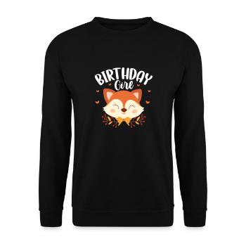 Fox Girl Anniversaire Foxes Forest Cadeau - Sweat-shirt Unisexe - noir - Devant - Alina (178cm) & Michal (187cm)