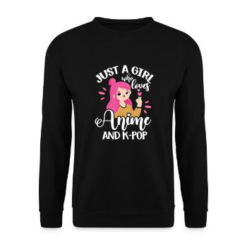 K-Pop Anime - Sweat-shirt Unisexe - noir - Devant - Alina (178cm) & Michal (187cm)