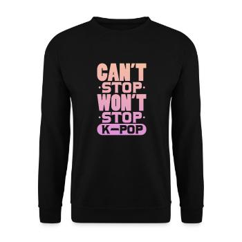 K-Pop - Unisex Pullover - Schwarz - Vorne - Alina (178cm) & Michal (187cm)