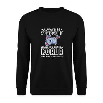 Koala bear - Unisex Sweatshirt - black - Front - Alina (178cm) & Michal (187cm)
