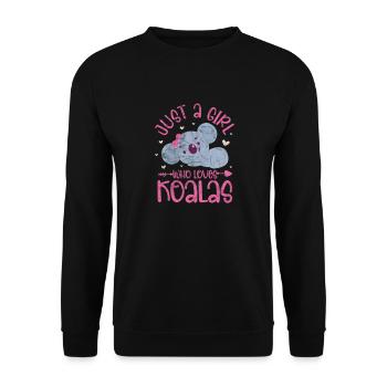 fille koala - Sweat-shirt Unisexe - noir - Devant - Alina (178cm) & Michal (187cm)