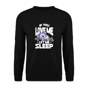 Koala Koala Bear Australie Bear Gift - Sweat-shirt Unisexe - noir - Devant - Alina (178cm) & Michal (187cm)