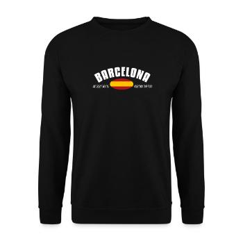 Barcelona - Unisex Sweatshirt - black - Front - Alina (178cm) & Michal (187cm)