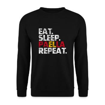 Spain Spanish Paella Spanish Holiday Gift - Unisex Sweatshirt - black - Front - Alina (178cm) & Michal (187cm)