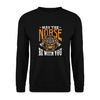 Viking - Unisex Sweatshirt - black - Front - Alina (178cm) & Michal (187cm)