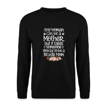 Beagle Mom - Unisex Sweatshirt - black - Front - Alina (178cm) & Michal (187cm)