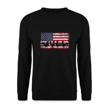 Huhn - Unisex Pullover - Schwarz - Vorne - Alina (178cm) & Michal (187cm)