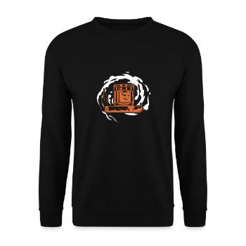 Zigarre Whiskey Rauchen Raucher Zigarren Geschenk - Unisex Pullover - Schwarz - Vorne - Alina (178cm) & Michal (187cm)