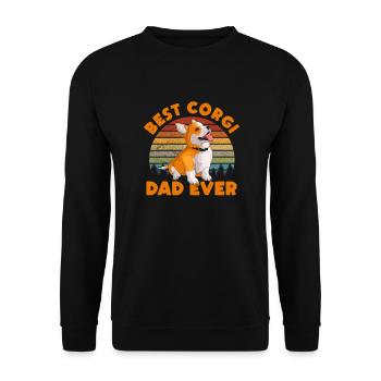 Corgi Vater - Unisex Pullover - Schwarz - Vorne - Alina (178cm) & Michal (187cm)