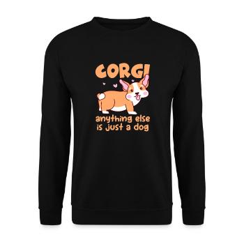 Corgi - Unisex Pullover - Schwarz - Vorne - Alina (178cm) & Michal (187cm)