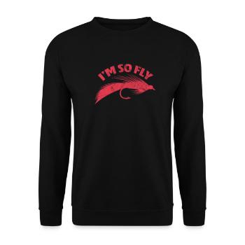 Angler - Unisex Pullover - Schwarz - Vorne - Alina (178cm) & Michal (187cm)