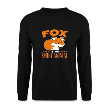 Fox Foxes Fox Forest Animal Forest Animal Gift - Unisex Sweatshirt - black - Front - Alina (178cm) & Michal (187cm)
