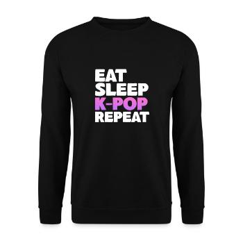 K-Pop - Unisex Sweatshirt - black - Front - Alina (178cm) & Michal (187cm)