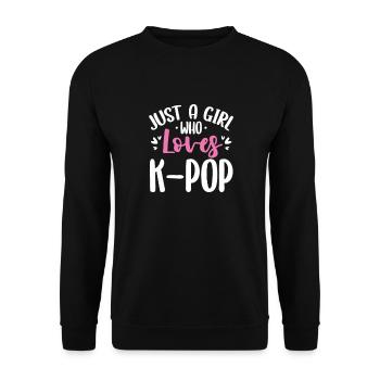 K-Pop - Unisex Pullover - Schwarz - Vorne - Alina (178cm) & Michal (187cm)