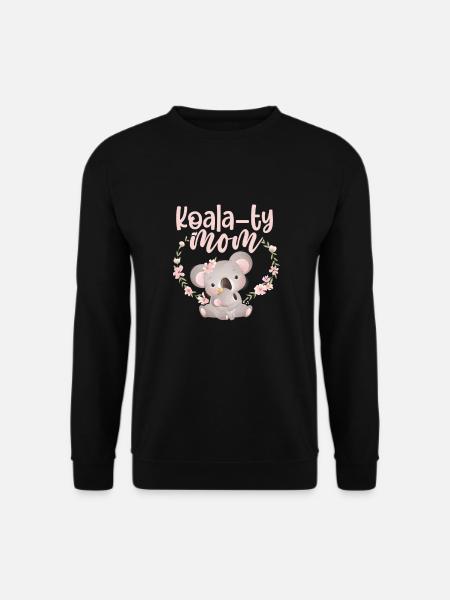 Koala Mutter Koalabär Australien Geschenk - Unisex Pullover - Schwarz