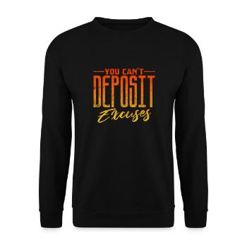 Motivation Motivate Career Saying Gift - Unisex Sweatshirt - black - Front - Alina (178cm) & Michal (187cm)
