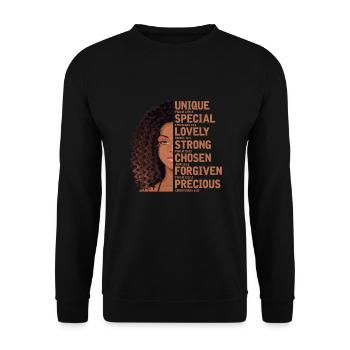 Motivation - Unisex Sweatshirt - black - Front - Alina (178cm) & Michal (187cm)