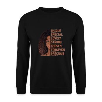 Motivation Motivieren Karriere Spruch Geschenk - Unisex Pullover - Schwarz - Vorne - Alina (178cm) & Michal (187cm)