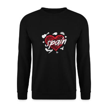 Spain Spanish Barcelona Spanish Holiday Gift - Unisex Sweatshirt - black - Front - Alina (178cm) & Michal (187cm)