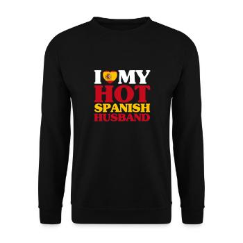 Spain Husband - Unisex Sweatshirt - black - Front - Alina (178cm) & Michal (187cm)