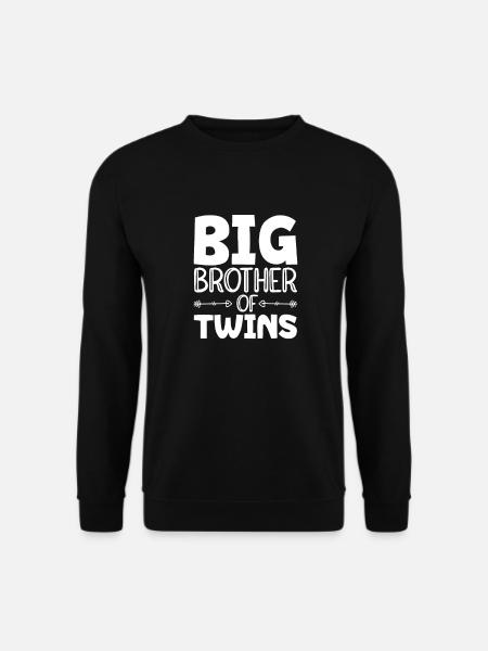 Big Brother Twins Siblings Gift - Unisex Sweatshirt - black