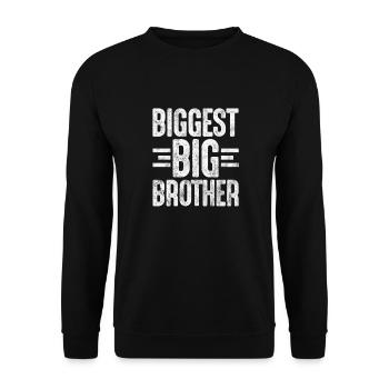 Grosser Bruder - Unisex Pullover - Schwarz - Vorne - Alina (178cm) & Michal (187cm)