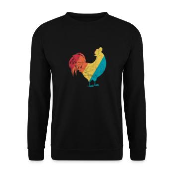 Poulet - Sweat-shirt Unisexe - noir - Devant - Alina (178cm) & Michal (187cm)