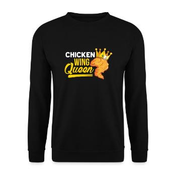 Huhn Bauernhof Geflügel Hahn Hühner Geschenk - Unisex Pullover - Schwarz - Vorne - Alina (178cm) & Michal (187cm)