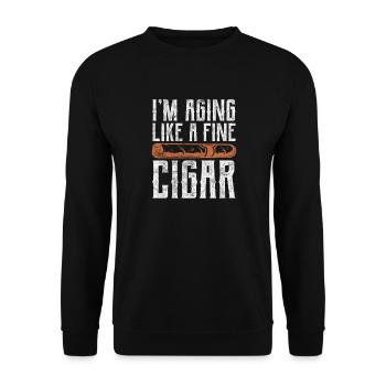 Zigarre - Unisex Pullover - Schwarz - Vorne - Alina (178cm) & Michal (187cm)