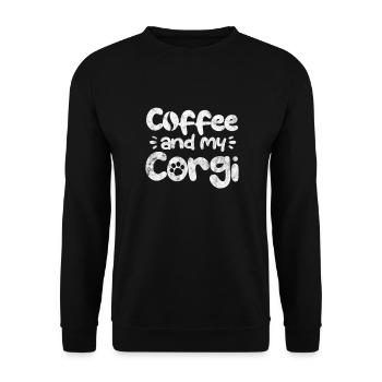 Welsh Corgi Dog Coffee Dog Dog Race Cadeau - Sweat-shirt Unisexe - noir - Devant - Alina (178cm) & Michal (187cm)