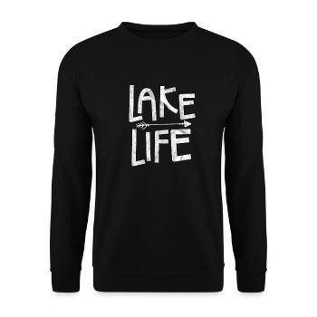 Angler - Unisex Pullover - Schwarz - Vorne - Alina (178cm) & Michal (187cm)