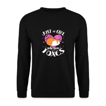 Fox Foxes Fox Forest Animal Forest Animal Gift - Unisex Sweatshirt - black - Front - Alina (178cm) & Michal (187cm)