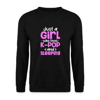 K-Pop - Unisex Pullover - Schwarz - Vorne - Alina (178cm) & Michal (187cm)