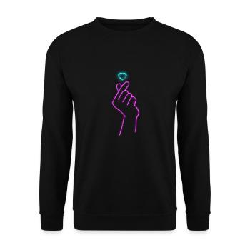 K-Pop Korean Music Pop Korea Kpop Gift - Unisex Sweatshirt - black - Front - Alina (178cm) & Michal (187cm)
