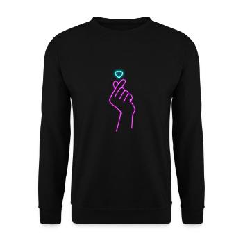 K-Pop - Sweat-shirt Unisexe - noir - Devant - Alina (178cm) & Michal (187cm)