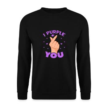 K-Pop - Unisex Pullover - Schwarz - Vorne - Alina (178cm) & Michal (187cm)