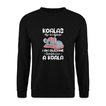 Koala - Unisex Pullover - Schwarz - Vorne - Alina (178cm) & Michal (187cm)