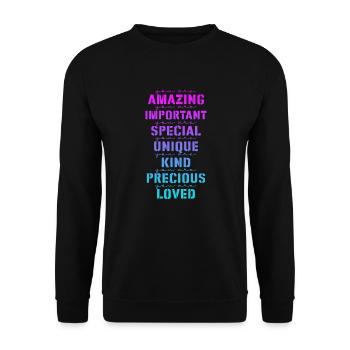 Motivation - Unisex Sweatshirt - black - Front - Alina (178cm) & Michal (187cm)