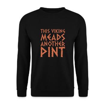 Wikinger Viking Vikings Odin Walhalla Geschenk - Unisex Pullover - Schwarz - Vorne - Alina (178cm) & Michal (187cm)