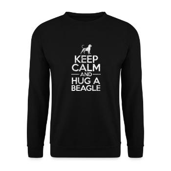 Beagle - Unisex Sweatshirt - black - Front - Alina (178cm) & Michal (187cm)